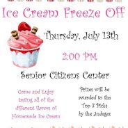 Senior Ice Cream Freeze Off: July 13th