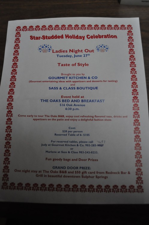 Ladies night out event poster