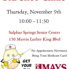 Flu Shot Clinic Coming to the SS Senior Center