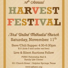 FUMC Hosts Annual Hamilton Bake Sale and Harvest Festival November 9-11.