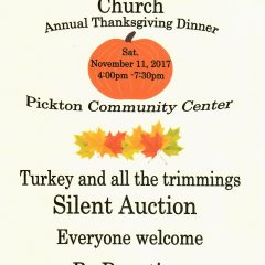Pickton United Methodist Church Thanksgiving Dinner 2017