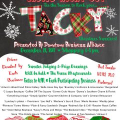 Win the Tacky Christmas Sweater Contest at Ladies Night Out Dec. 21, Sponsored by DBA Fun, Food and Fashion Retailers