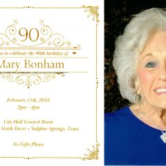 Mary Bonham’s 90th Birthday Celebration