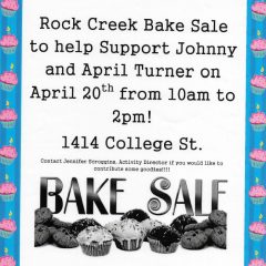 Bake Sale to Support Johnny Turner April 20th, 2018