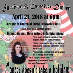 Hopkins, Wood and Franklin County Relay for Life Survivor Dinner April 21