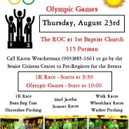 Calling All Seniors!  Summer Olympics Set for August 23 at The Roc