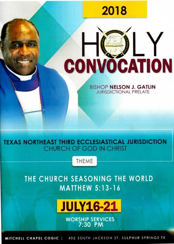 Holy Convocation at Mitchell Chapel COGIC Friday Evening Ordination