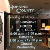 Hopkins County Genealogical Society will Hold a Lunch & Learn September 27th