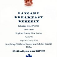 Pancake Breakfast Hosted By EMS on Saturday September 8 at Civic Center Will Benefit Health Occupations Students at SSHS