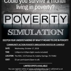 Poverty Simulation To Be Offered on October 17 @ ROC