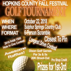 Fall Festival Golf Tourney Pushed Back