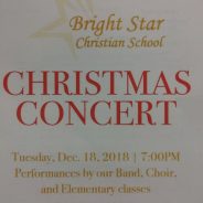 Bright Star Christian School Presents Band, Choir Christmas Concert Dec. 18