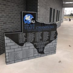 Monument to 2008 State Champion Wildcats Placed at Prim Stadium Thursday, January 17, 2019