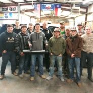 Miller Grove FFA Skills Team Presents Shop-Made Battering Ram to Rockwall Police SWAT Unit