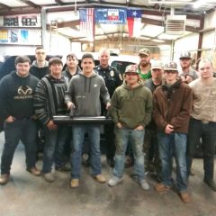 Miller Grove FFA Skills Team Presents Shop-Made Battering Ram to Rockwall Police SWAT Unit