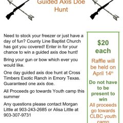 County Line Baptist Church – Guided Axis Doe Hunt