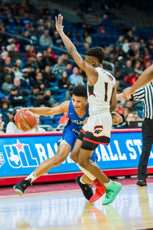 Sulphur Springs Wildcats Basketball Semifinals dribble block