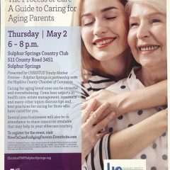 “Caring for Aging Parents” Seminar on May 2 at SSCC to Offer Info and Resources