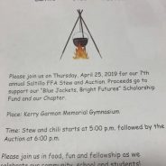 Saltillo FFA’s Annual Stew & Auction Planned April 25