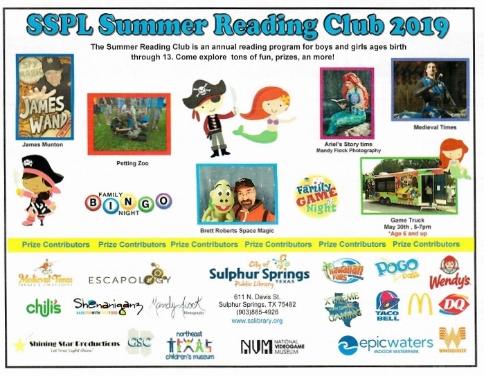 Sulphur Springs Public Library Summer Reading Program 2019