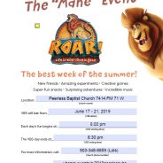 Peerless Baptist Church VBS Starts Monday, June 17th