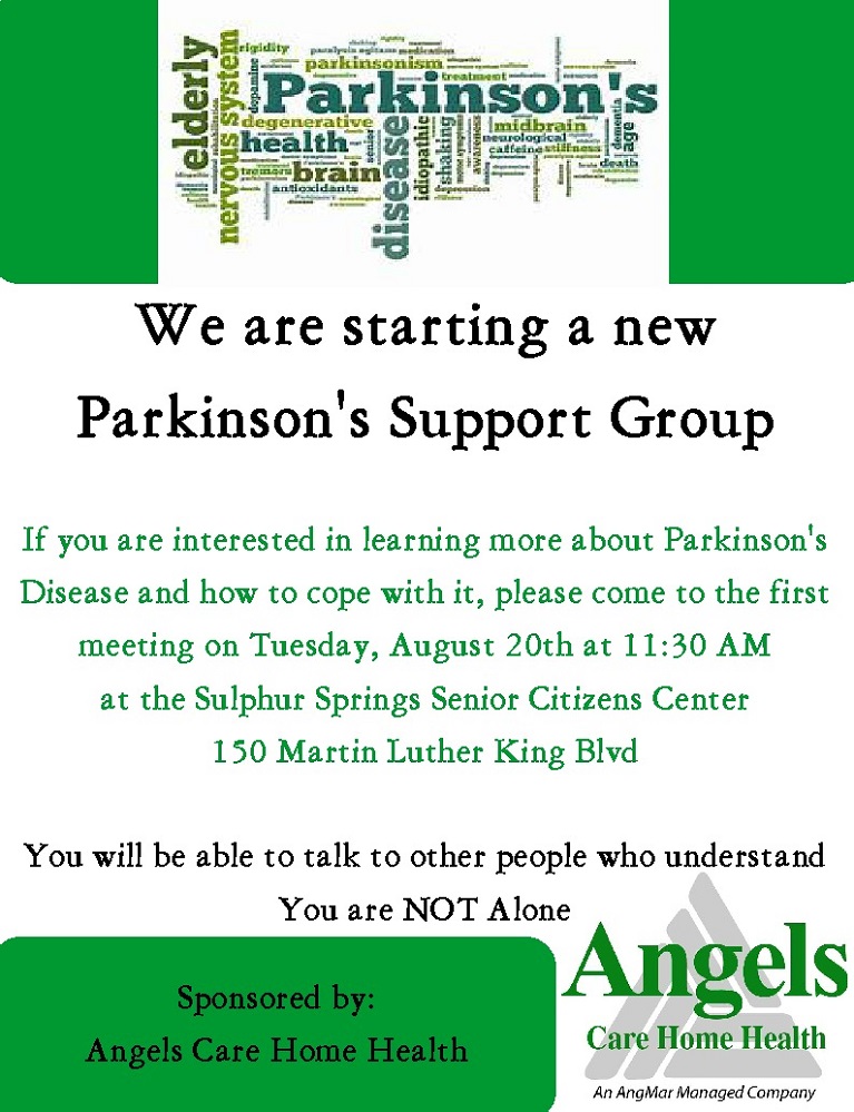 Parkinsons Support Group Flyer