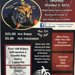 Cumby Volunteer Fire Department 4th Annual Black Jack Ride