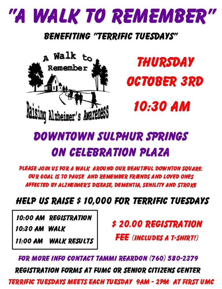 Annual 'Walk to Remember' Campaign Steps Off for Terrific Tuesdays