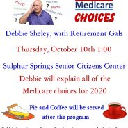 Helpful Programs for Seniors Coming Up October 8 and 10