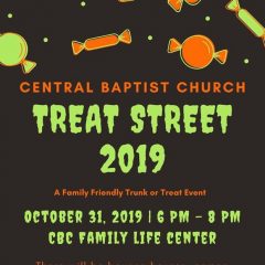 “Treat Street” Open Oct 31 at Central Baptist Church Gym