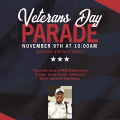 Be Curbside for Veteran’s Parade Saturday Morning November 9, 2019 at 10am