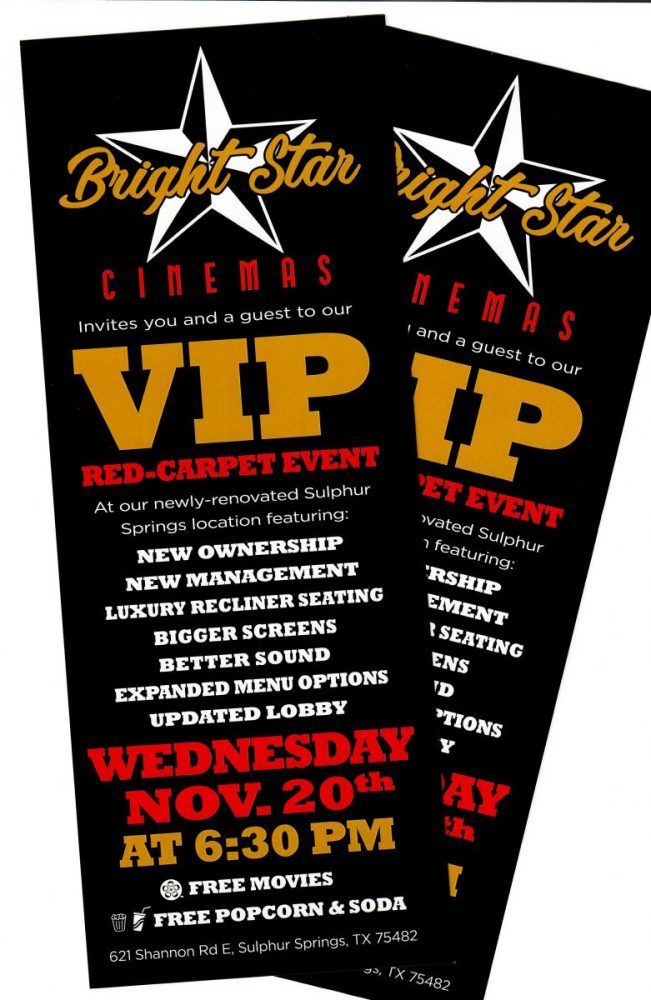 Ticket Giveaway Bright Star Cinemas VIP RedCarpet Event Ksst Radio