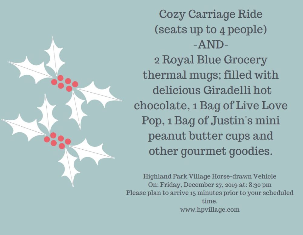 Cozy Carriage and Hot Chocolate Bundle