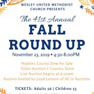 Wesley UMC Annual Fall Roundup is November 23