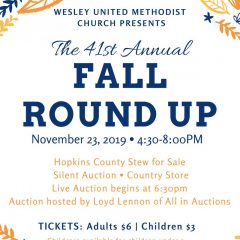 Wesley UMC Annual Fall Roundup is November 23