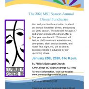 Main Street Theater Annual Dinner, Fundraiser Jan. 25