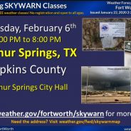 SKYWARN Storm Spotter Class February 6th, 2020