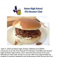 Rains HS FFA BBQ and Auction Fundraiser
