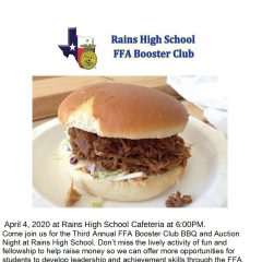 Rains HS FFA BBQ and Auction Fundraiser