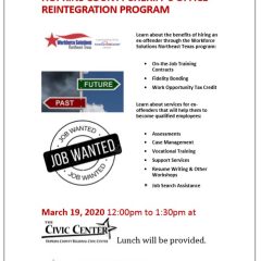 Postponed: HCSO Luncheon To Learn About New Reintegration Grant Program