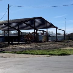 Construction Of Building At Houston-Rosemont Street Corner In Progress