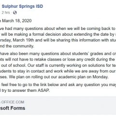 SSISD To Make Decision Regarding Classes By Thursday Afternoon