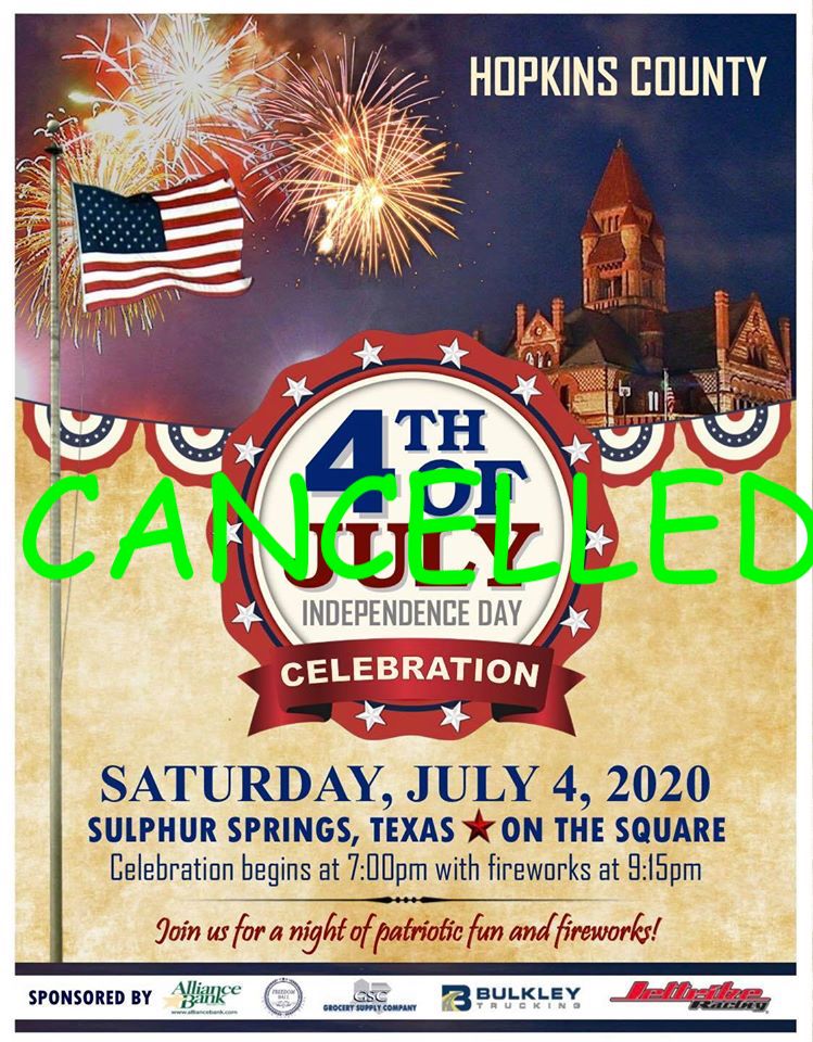 Hopkins County 4th Of July Celebration Cancelled Ksst Radio