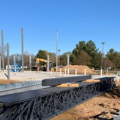 Steel For the New Grays Building Being Installed At Pacific Park