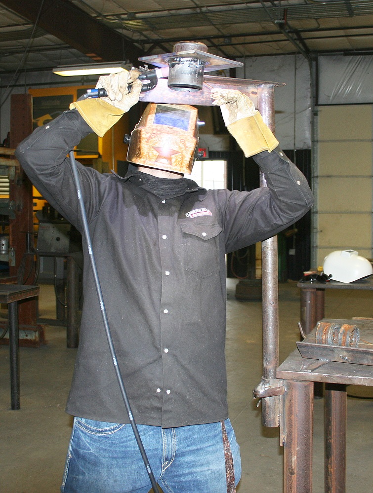 Paris Junior College Welding student Wyatt Cross