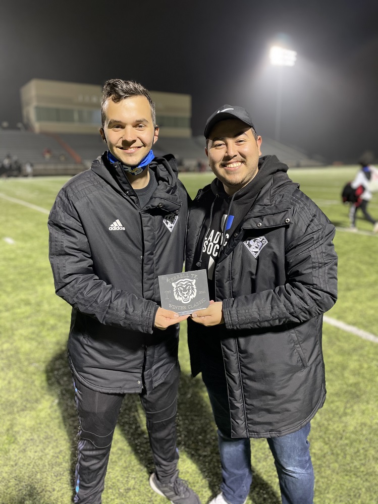 Wildcats Soccer Coach Alexi Upton and Lady Cats Assistant Coach Steven Moreno