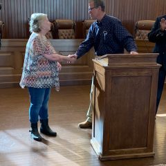 ‘Recognition for Accomplishments Presented to Judy Moore, Retiring Director of Hopkins County Community Chest