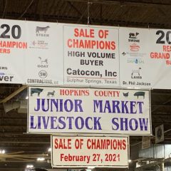 NETLA 2021 Hopkins County Junior Market Livestock Show Sale Of Champions