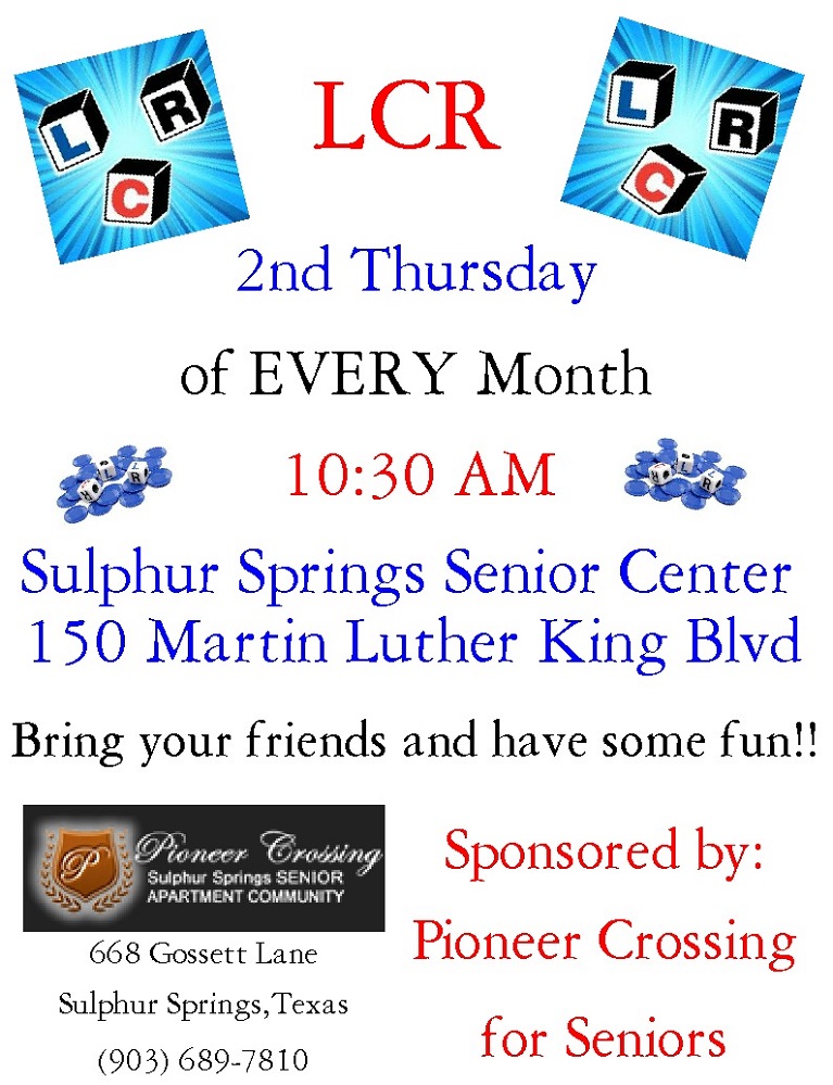 Senior Citizens Center 2020 LCR FLYER