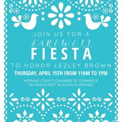 ‘Fiesta Farewell’ Planned April 15 at Chamber Office for Outgoing President/CEO Lezley Brown
